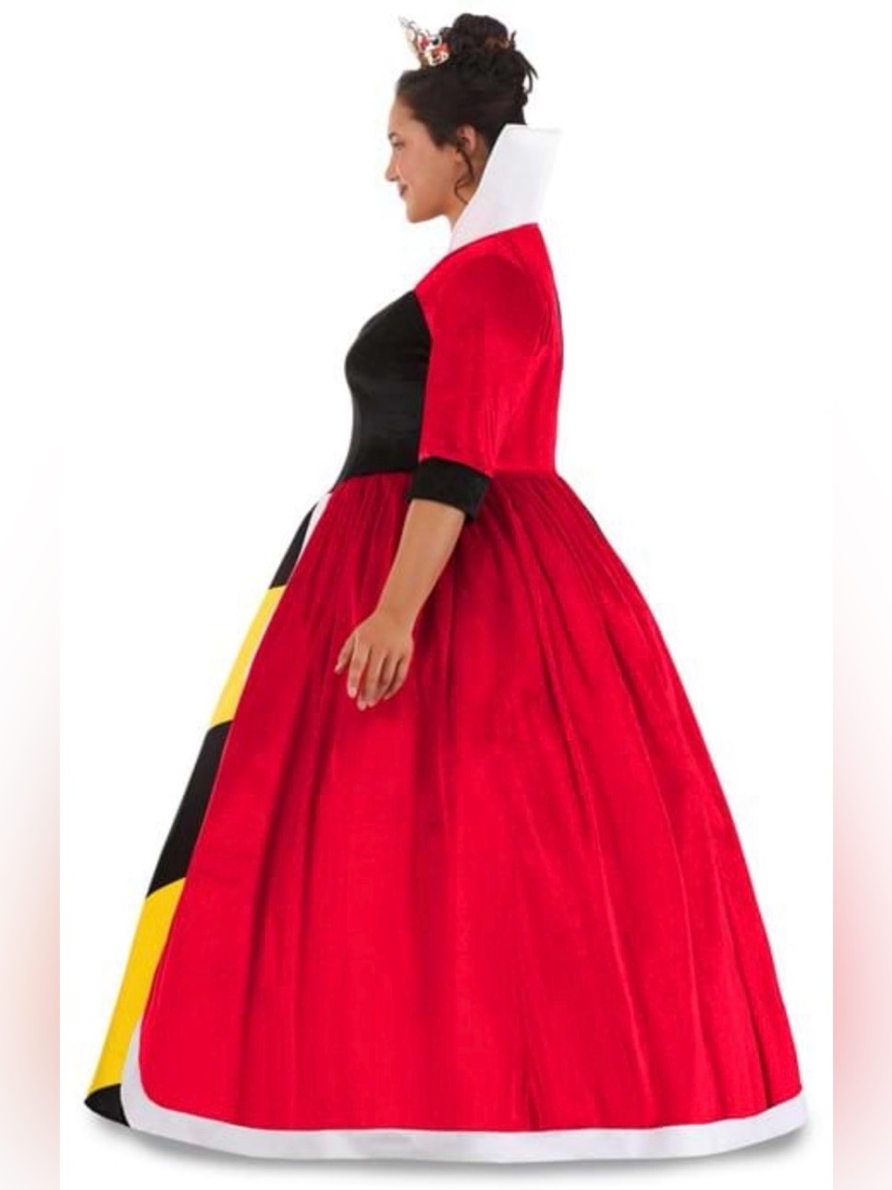 Halloween costume Disney Queen of Hearts deluxe gown w/hoop skirt (No crown)5X - Picture 3 of 6